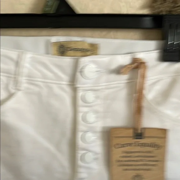 White Button-Fly Jeans - Picture 4 of 5